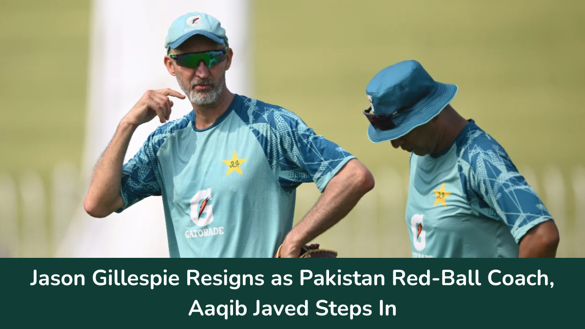 Read more about the article Jason Gillespie Resigns as Pakistan Test Coach, Aaqib Javed Takes Over