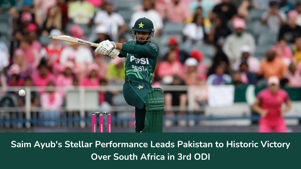 Read more about the article Saim Ayub’s Stellar Performance Leads Pakistan to Historic Victory Over South Africa in 3rd ODI